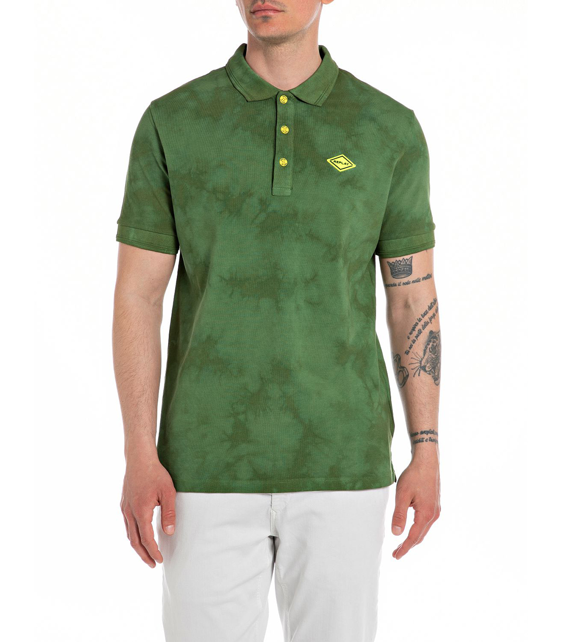 タイダイコットンピケポロシャツ 詳細画像 コンバットグリーン 1